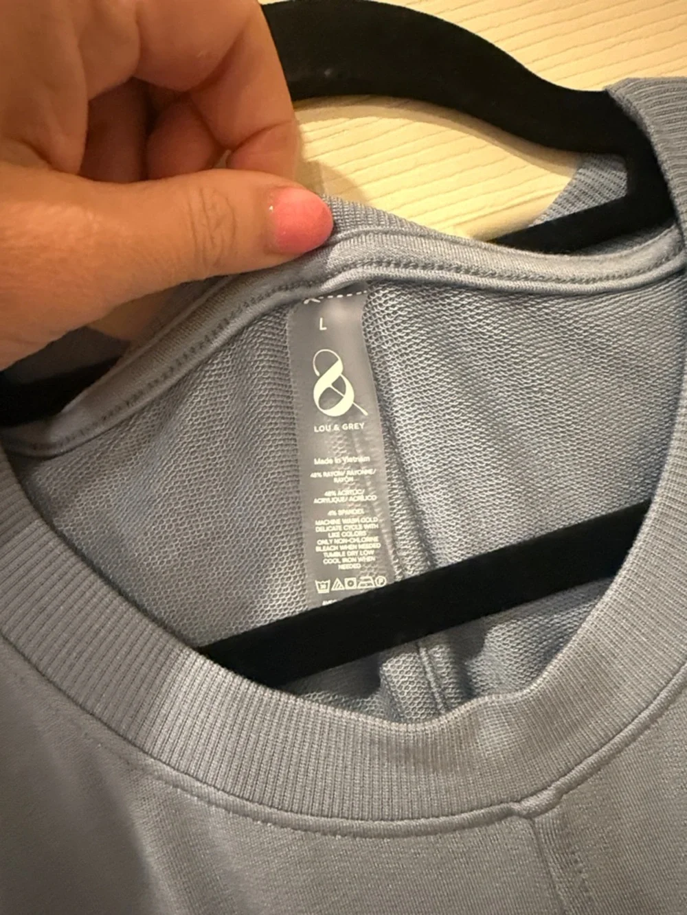 Lou & Grey Signature Soft blue pocket tee dress, large - Picture 5 of 7